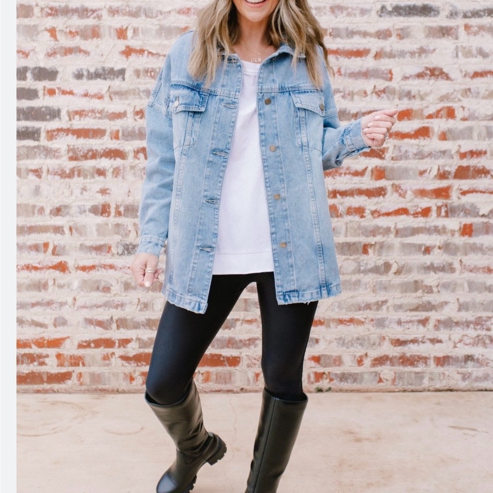 Amaryllis x Ashlee Nichole’s  Light Blue Denim Longline Jacket